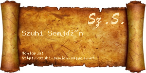 Szuhi Semjén névjegykártya
